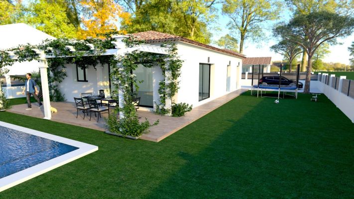 Vente terrain + maison POURRIERES Var